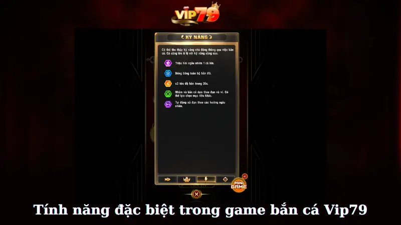 Tính năng đặc biệt trong game bắn cá tại Vip79